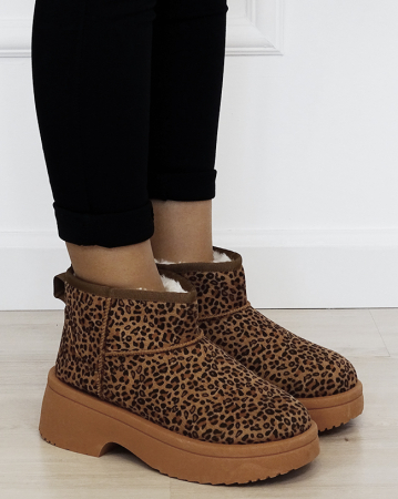 Ghete imblanite cu talpa groasa si imprimeu leopard LT33-49 113 [6]