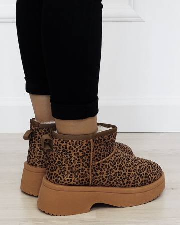 Ghete imblanite cu talpa groasa si imprimeu leopard LT33-49 113 [5]