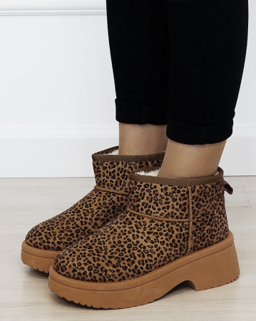Ghete imblanite cu talpa groasa si imprimeu leopard LT33-49 113 [0]