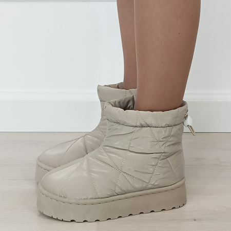 Oferte Speciale - Ghete impermeabile kaki deschis DAV8651 112