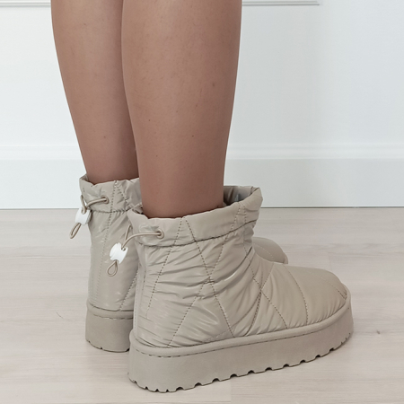 Ghete resigilate impermeabile kaki deschis DAV8651 M0 [5]
