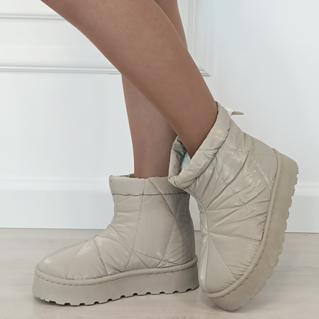 Ghete resigilate impermeabile kaki deschis DAV8651 M0 [1]