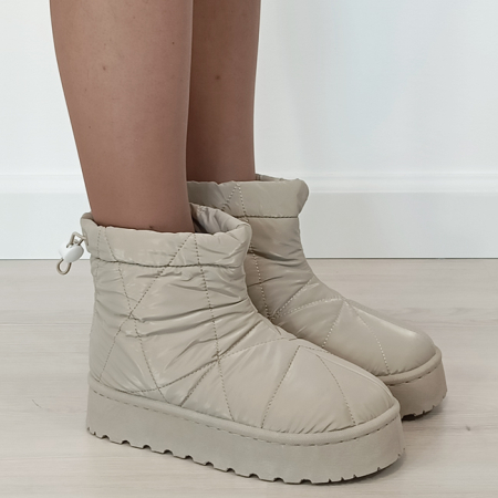 Ghete resigilate impermeabile kaki deschis DAV8651 M0 [6]
