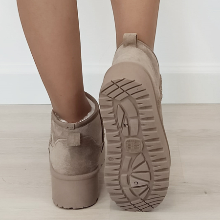 Ghete kaki deschis imblanite cu talpa groasa LT33-43 112 [4]