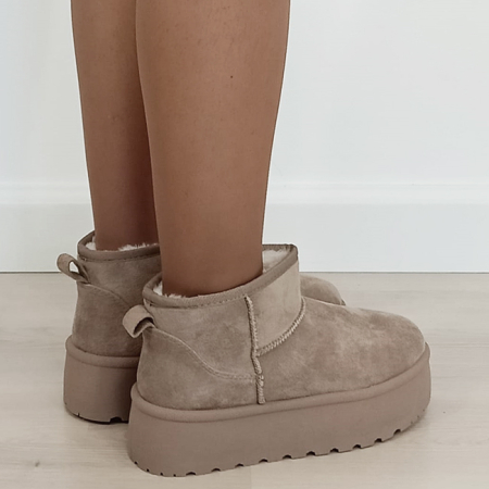 Ghete kaki deschis imblanite cu talpa groasa LT33-43 112 [5]