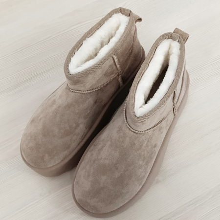 Ghete kaki deschis imblanite cu talpa groasa LT33-43 112 [7]