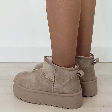 Ghete kaki deschis imblanite cu talpa groasa LT33-43 112 [2]