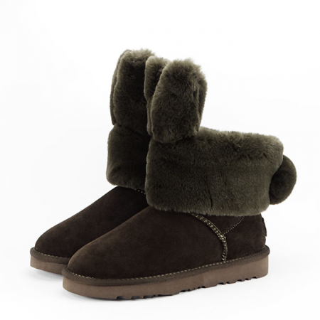 Ghete kaki din piele naturala Abby 111 [1]