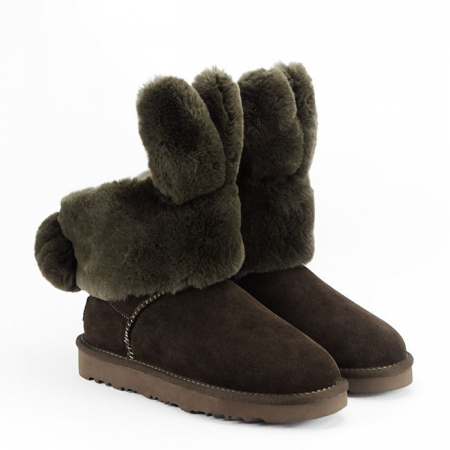 Ghete kaki din piele naturala Abby 111 [6]