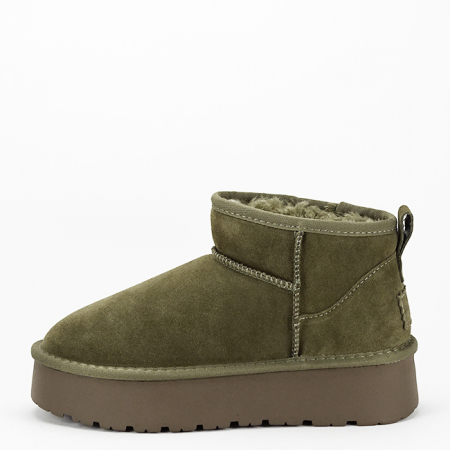 Incaltaminte toamna-iarna piele - Ghete kaki din piele naturala JB1924 111