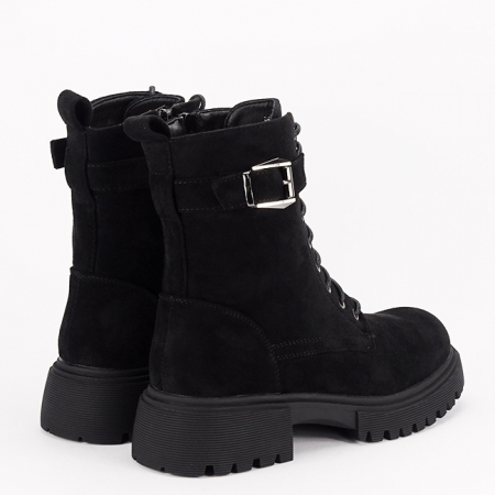 Ghete negre casual cu talpa groasa 5699 115 [5]