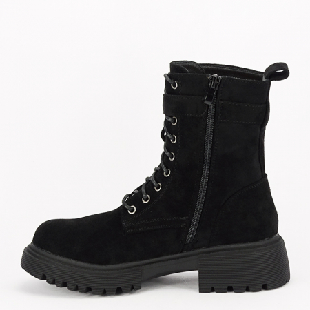 Ghete negre casual cu talpa groasa 5699 115 [2]