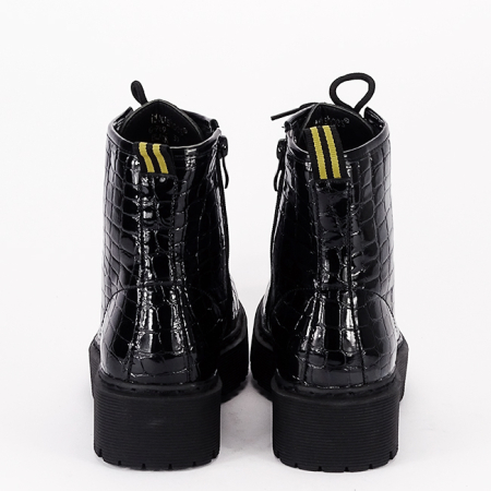 Ghete negre cu imprimeu de reptila G-7695 118 [2]