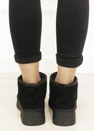 Ghete negre cu platforma din piele naturala JB1999 116 [4]