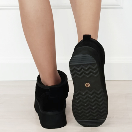 Ghete negre din piele naturala 6391 113 [3]