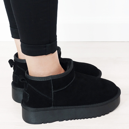 Ghete negre din piele naturala NN604 116 [5]