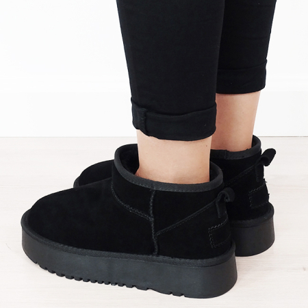 Ghete negre din piele naturala NN604 116 [2]