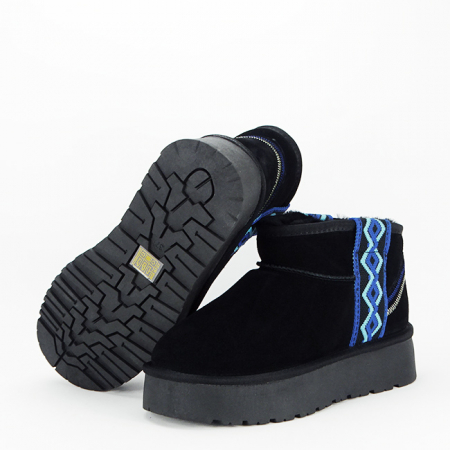 Ghete negre din piele naturala W5829 118 [3]
