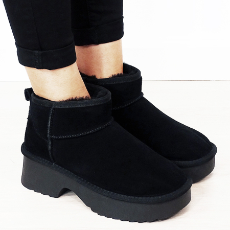 Ghete negre din piele naturala W5878 114 [6]