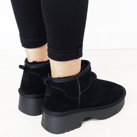 Ghete negre din piele naturala W5878 114 [5]