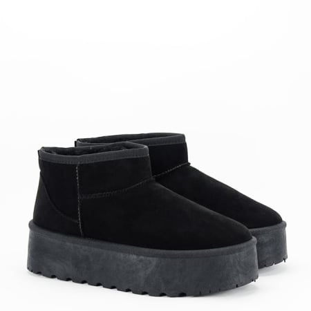 Ghete negre imblanite cu talpa groasa LT33-43 112 [6]
