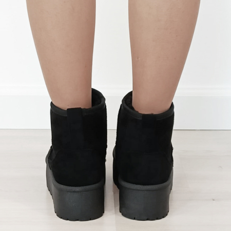 Ghete negre imblanite cu talpa groasa LT33-45 111 [3]