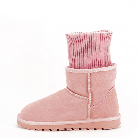Cizme si botine - Ghete roz din piele naturala Rania 110