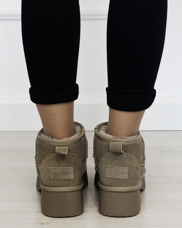 Ghete taupe cu platforma din piele naturala JB1999 116 [3]