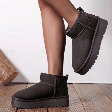 Cizme - Ghete bej din piele naturala