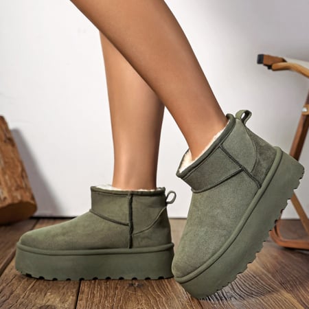 Cizme - Ghete verzi imblanite cu talpa groasa LT33-43 112