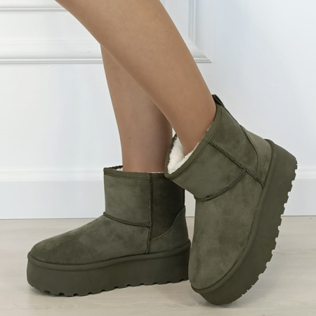 Noutati - Ghete verzi imblanite cu talpa groasa LT33-45 111