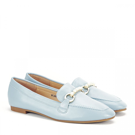 Mocasini albastru pal cu perle Meredith M2 [1]