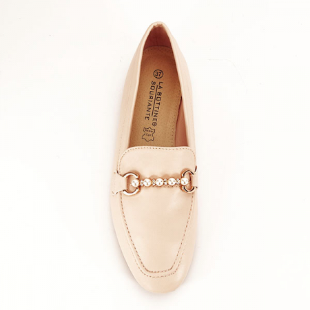 Mocasini bej cu perle Meredith M2 [6]