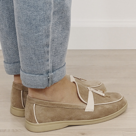 Mocasini bej de tip loafers 1502 01 [4]