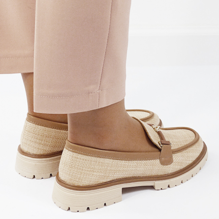 Mocasini bej de tip loafers 2200 03 [5]