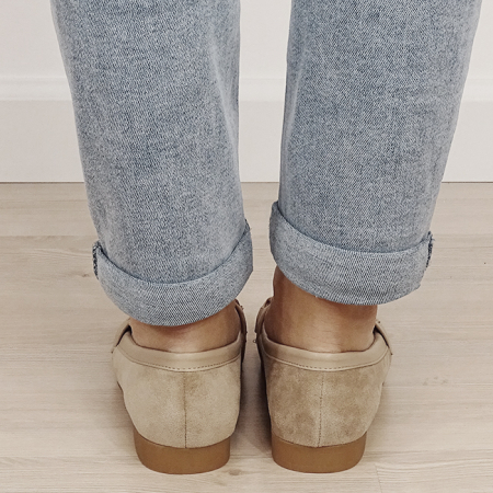 Mocasini bej de tip loafers 9736 01 [3]