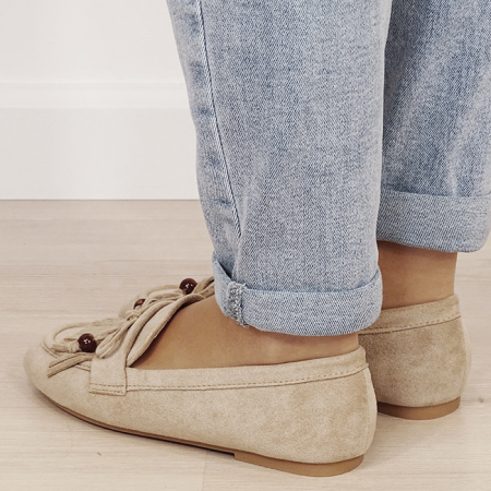 Mocasini bej de tip loafers DXJ1530 02 [2]