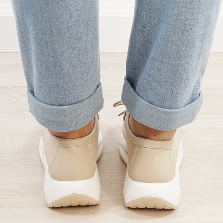 Mocasini bej din piele naturala WKS02 M7 [4]