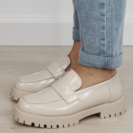 Mocasini bej lacuiti de tip loafers DMLM8302 01 [1]