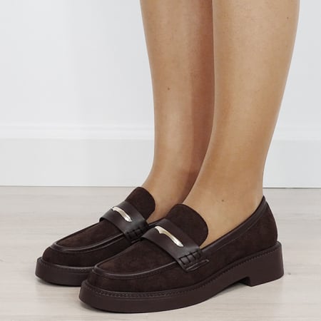 Mocasini si balerini - Mocasini dama maro tip loafers 1535 03