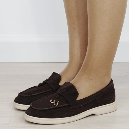 Mocasini si balerini - Mocasini dama maro tip loafers 9753 02