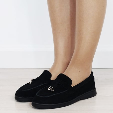 Mocasini si balerini - Mocasini dama negri tip loafers 9753 02
