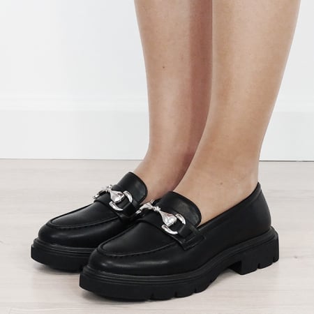 Mocasini si balerini - Mocasini dama negri tip loafers DMLM8985 02