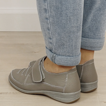 Mocasini gri din piele naturala 5085. M3 [2]