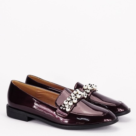 Mocasini lacuiti visinii de tip loafers B331 01 [5]