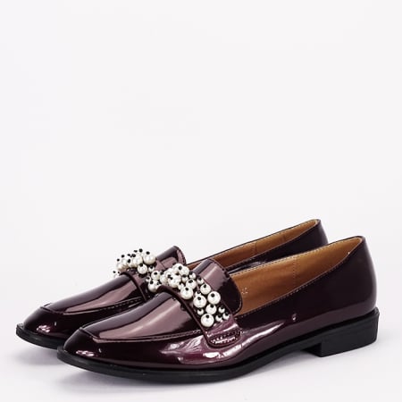 Incaltaminte - Mocasini lacuiti visinii de tip loafers B331 01
