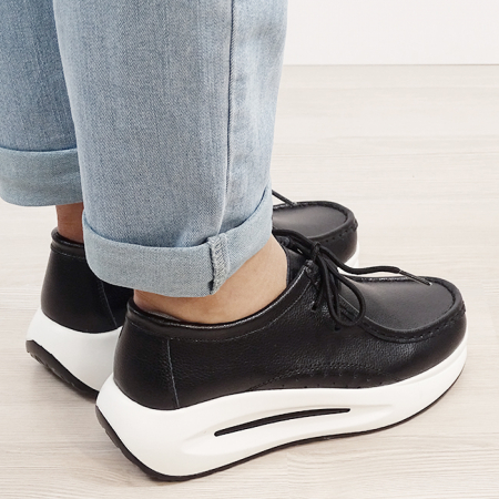 Mocasini negri din piele naturala WKS02 M7 [4]
