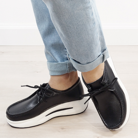 Mocasini negri din piele naturala WKS02 M7 [1]