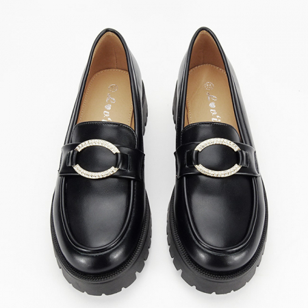 Mocasini negrii de tip loafers FN653 M2 [6]