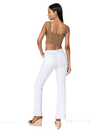 Pantaloni albi Evazati Nina Carter J230-2 M7 [3]